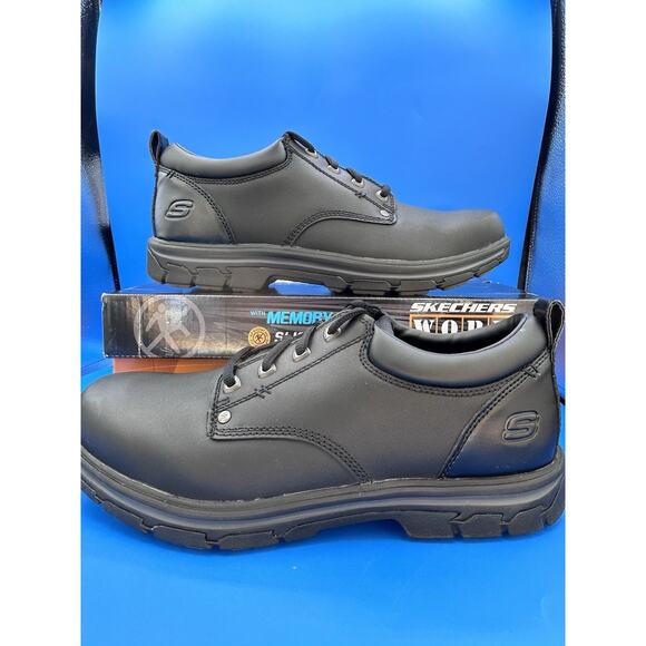 SKECHERS WORK Men\'s Cottonwood Cantix Soft Toe EH Slip Resistant Shoe Blk Sz 13 main image 5
